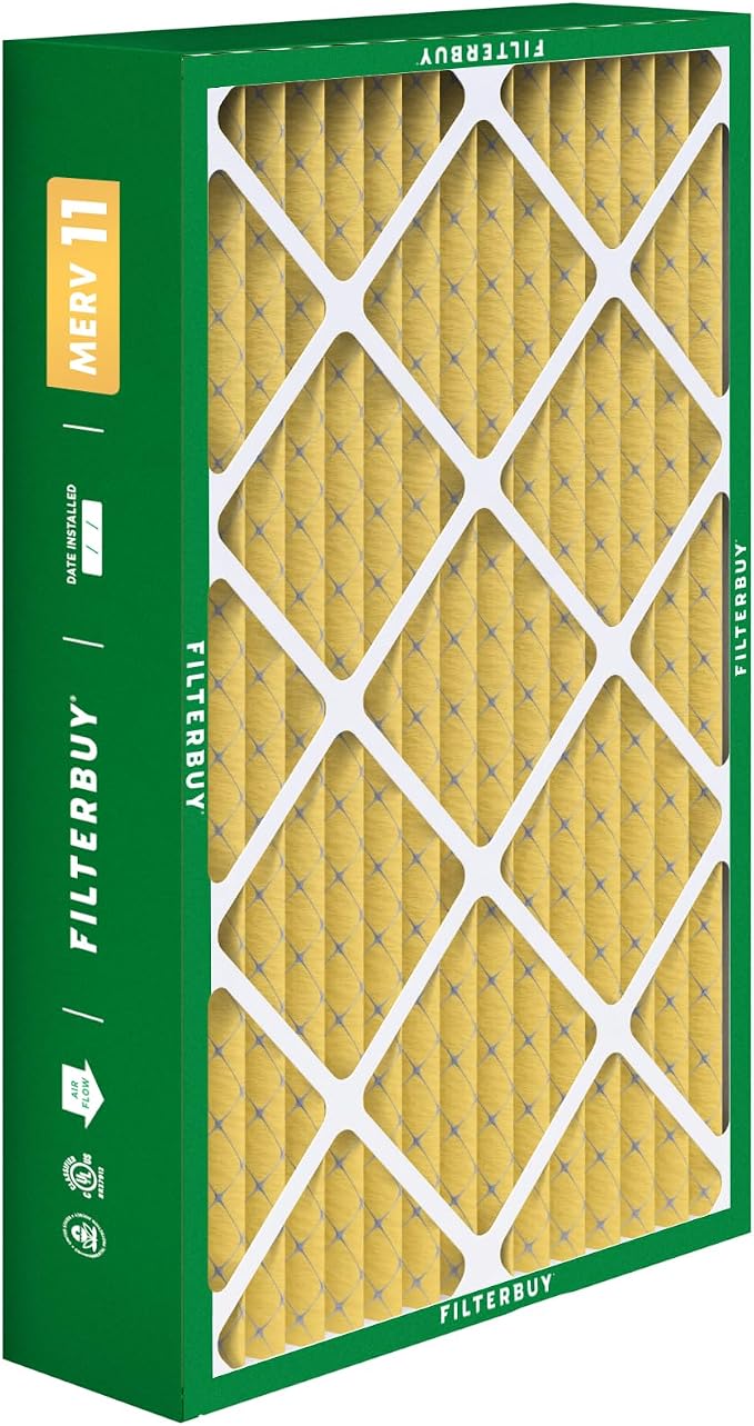 Filterbuy 17x26x4 Air Filter MERV 11 Superior Pet & Allergy Defense,