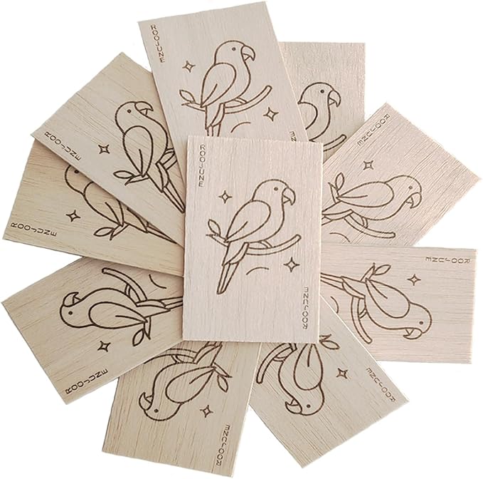 Bird Toys Chew Toys 100% Natural - 20 Pack Balsa Wood Chips, The Softest Wood in The World - Bird Cage Accessories for Small Medium Birds Parakeets Parrots Conures Cockatiels Finches Lovebirds