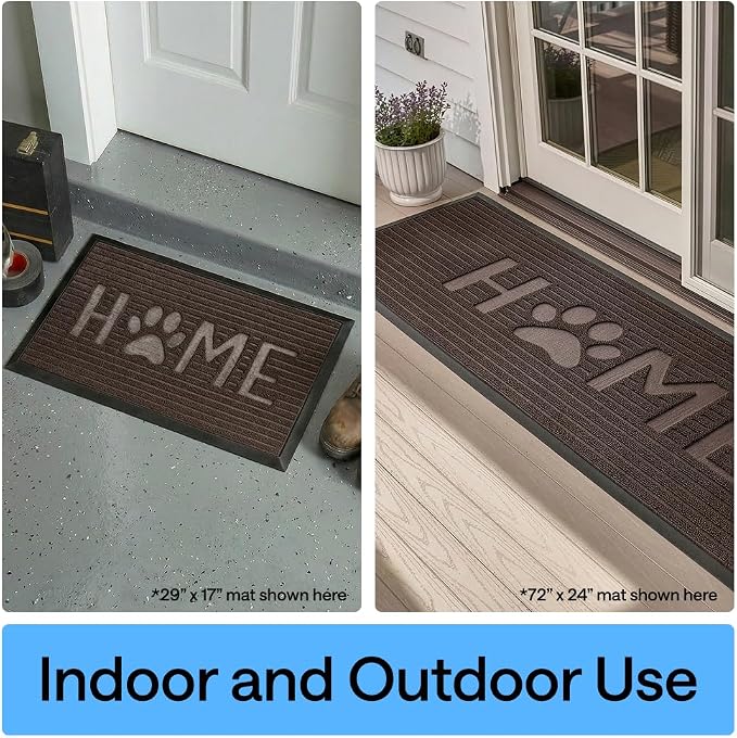 GORILLA GRIP 100% Waterproof All-Season WeatherMAX Doormat 35x23, US Designed