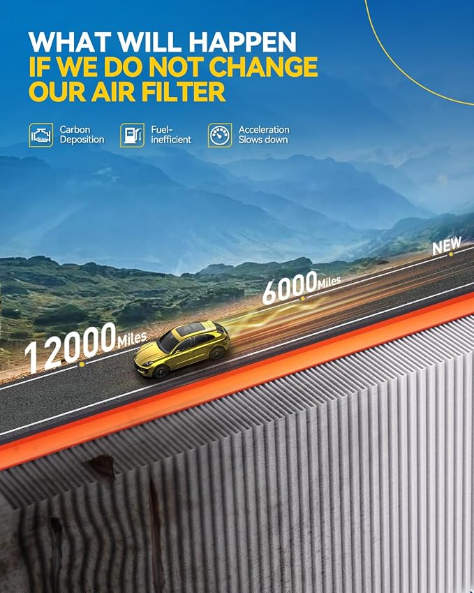 PHILTOP Engine Air Filter, CA12967 2PCS Compatible