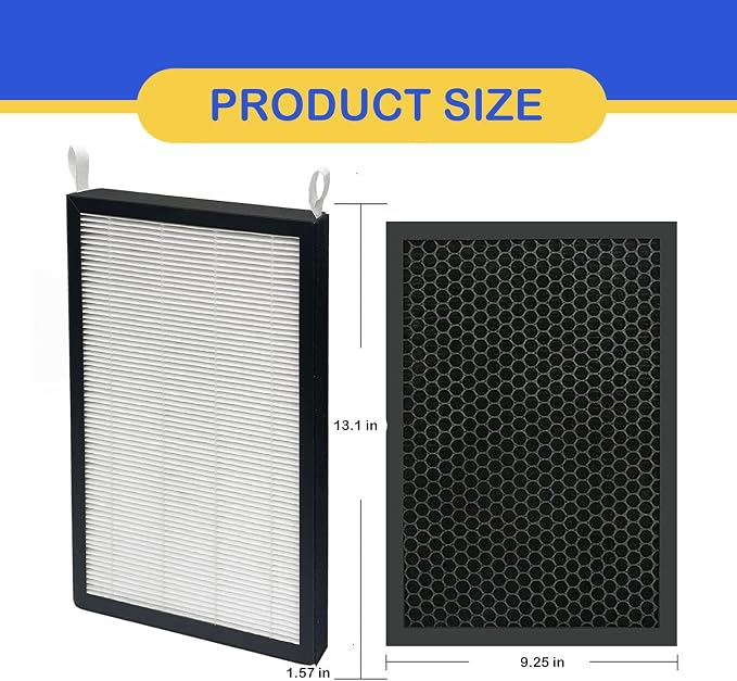 2 Pack True HEPA/Carbon Filters Replacement Compatible
