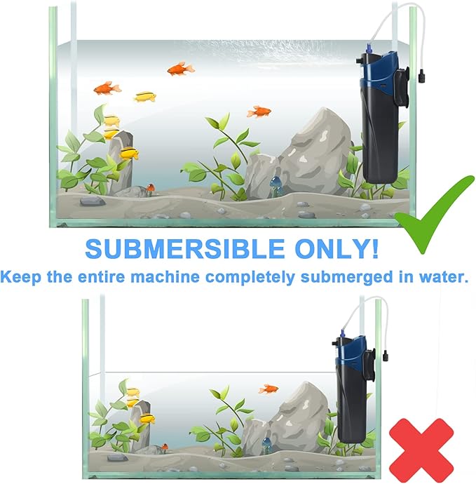 COOSPIDER Fish Tank Filter Sun JUP-02 Aquarium Green Clean Submersible Machine