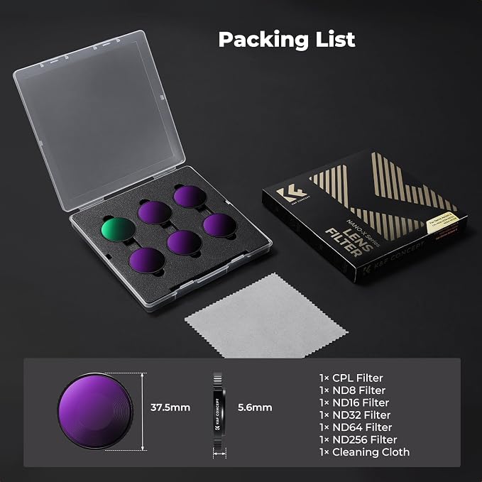 K&F CONCEPT HD CPL ND Filter Kit Compatible