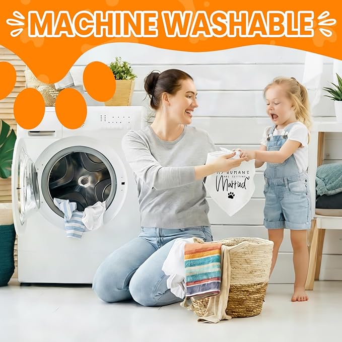 My Parents are Getting me a Human, Pregnancy Announcement Dog Bandana, Gender Reveal Photo Prop Pet Scarf Accessories,Pet Accessories for Dog Lovers (My Humans are Getting Married)