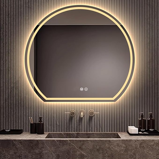 Bathroom Mirror with LED Lights, Wall Mounted Bathroom Mirrors, Bathroom