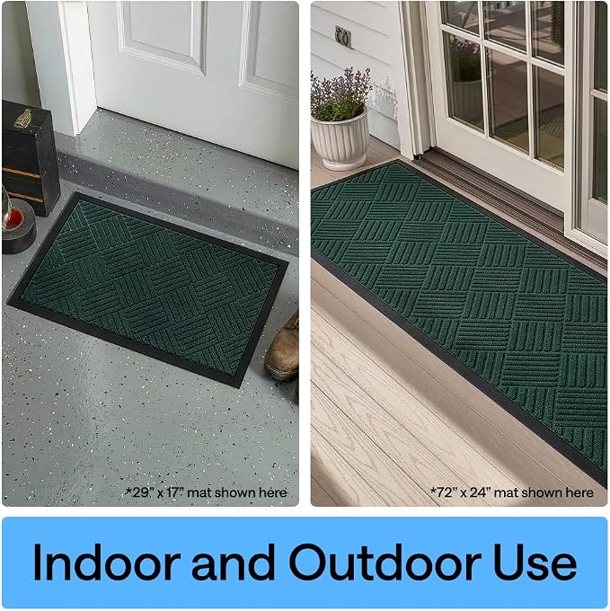 GORILLA GRIP 100% Waterproof All-Season WeatherMAX Doormat US Designed Natural
