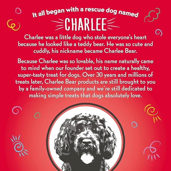 Charlee Bear Crunchy Dog Training Treats, Low Calorie (3 Kcal), Grain Free Natural Mini Dog Treats for Puppies, Small, Medium & Large Dogs, USA Made, Healthy Bacon-Blueberry Flavor 8oz (2-Pack)