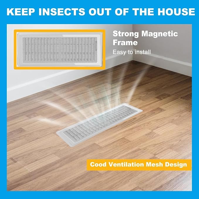 4 PCS White Magnetic Vent Covers- 4x10 Magnetic Air Vent Covers