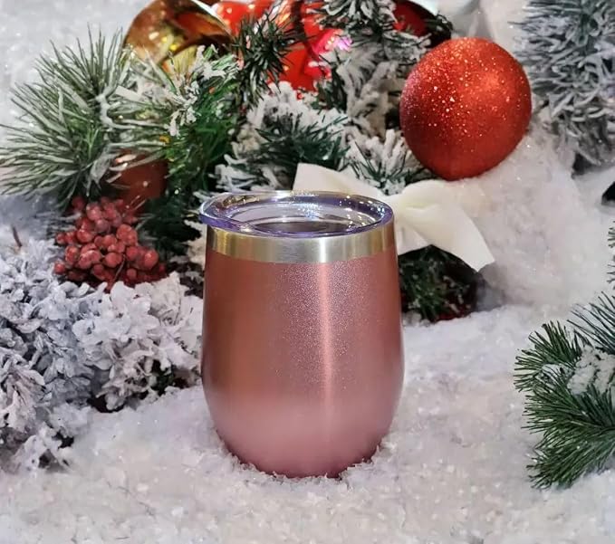 CHILLOUT LIFE 12 oz Stainless Steel Wine Tumblers 2 Pack