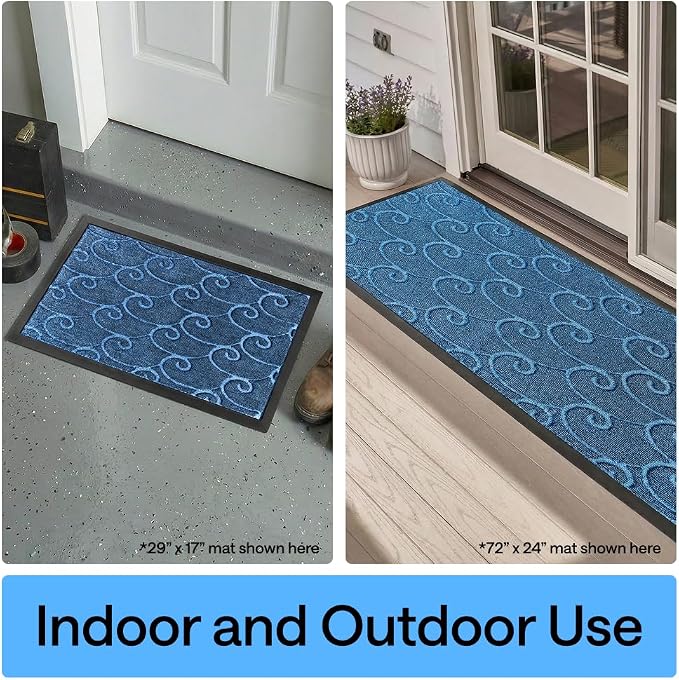 GORILLA GRIP 100% Waterproof All-Season WeatherMAX Doormat, US Designed Natural