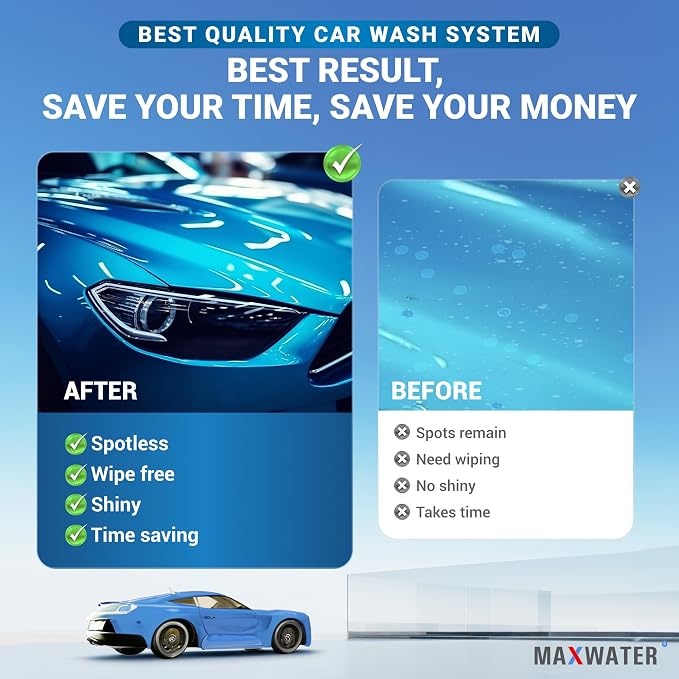 Max Water 2 Stage Deionized Spot Free Car Rinse Unit, Premium Water Deionizer