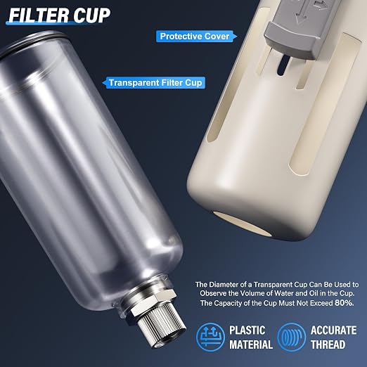 TAILONZ PNEUMATIC 3/8 Inch NPT 2 in 1 Air Filter Pressure Regulator Combo