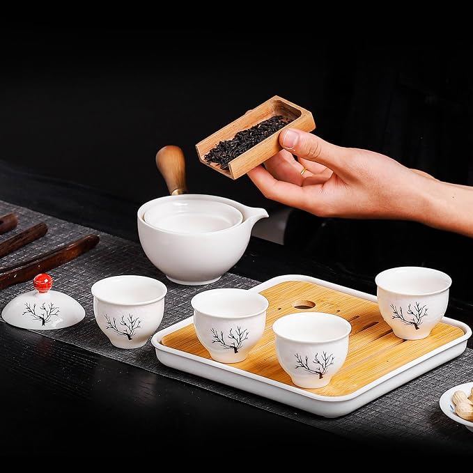 Japanese Tea Set Chinese Gongfu Tea Set, Portable Teapot Set