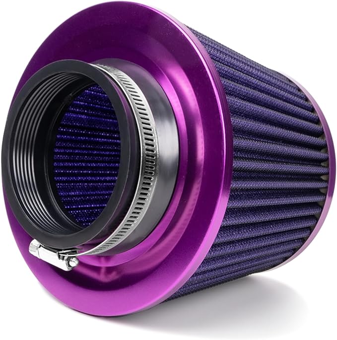 Universal Clamp-On Air Intake Filter, High Performance, Washable Filter