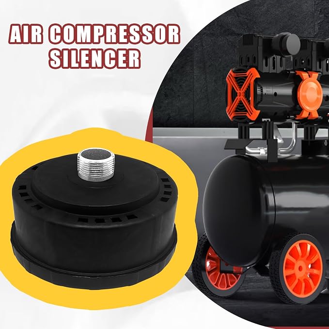 generic 1pcs 25mm/1Inch Air Compressor Noise Reducer Silencer Filter, Plastic