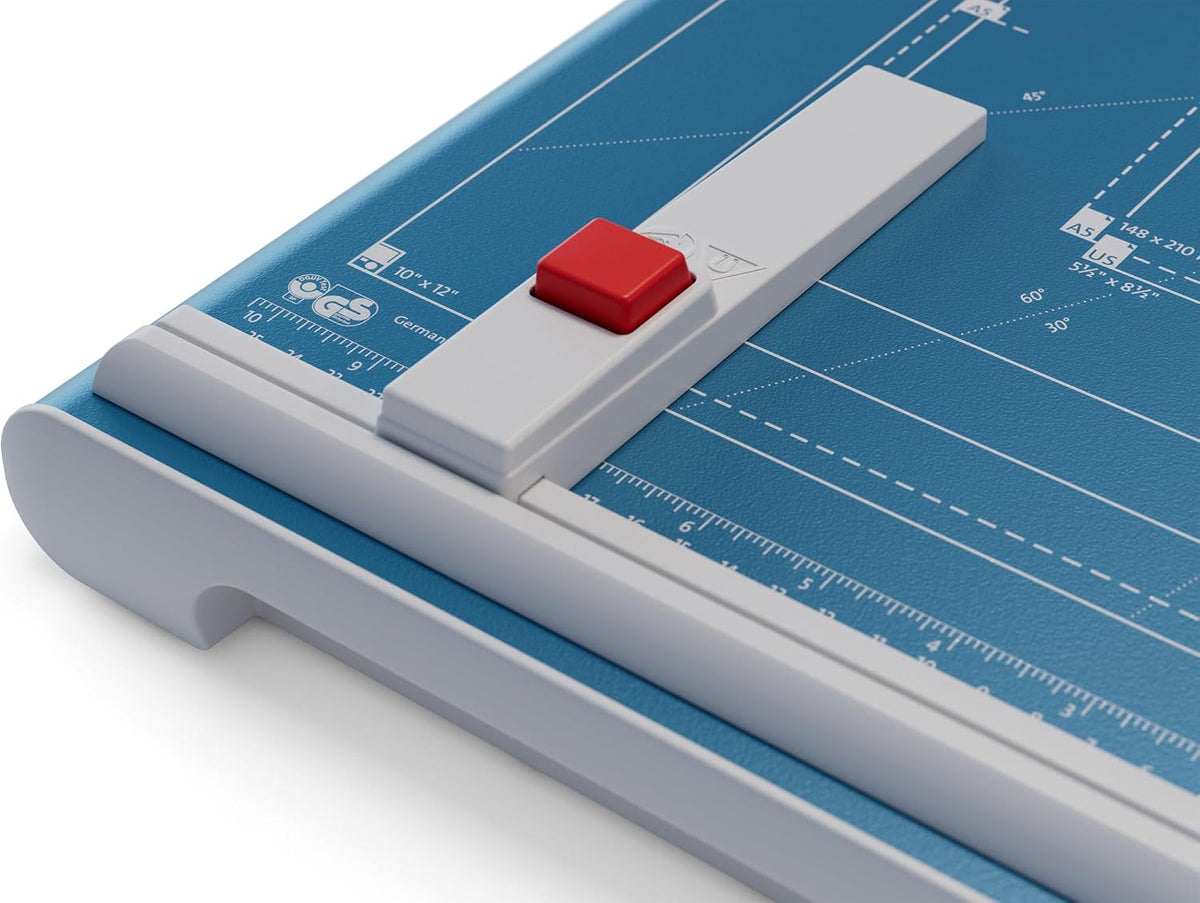Dahle 533 Professional Guillotine Trimmer, 13" Cut Length, 15 Sheet Capacity, Self-Sharpening, Manual Clamp, German Engineered Paper Cutter