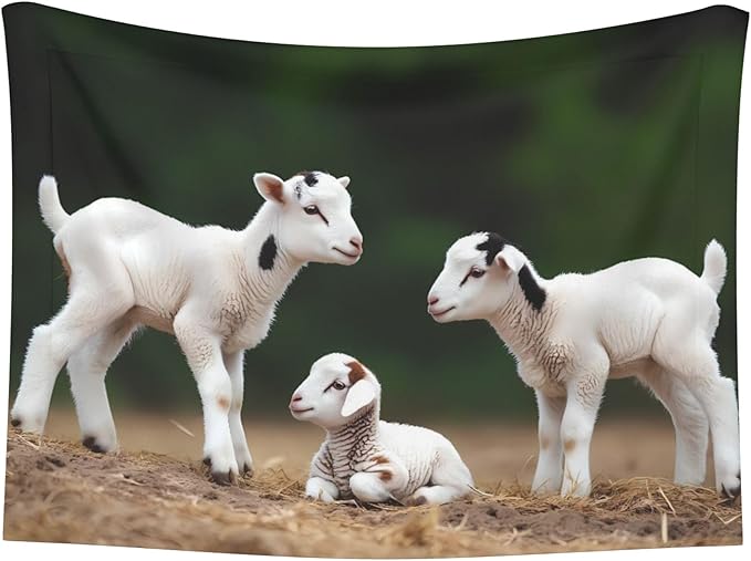 Waterproof Dog Blanket Soft Pet Blanket for Puppy Cat, Fleece Cat Throw Blankets for Furniture Bed Couch Sofa Reversible - Cute Goat