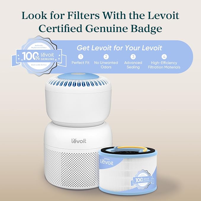 LEVOIT Sprout Air Purifier Genuine Replacement Filter, 3 layer HEPA Filter
