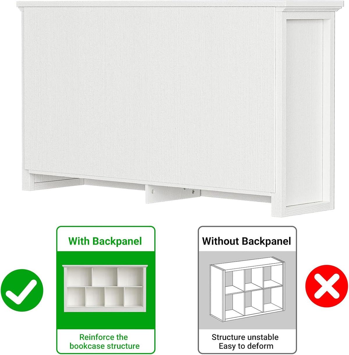 Unikito Cube Storage Organizer, Open Cube Bookshelf with Base, Warm White