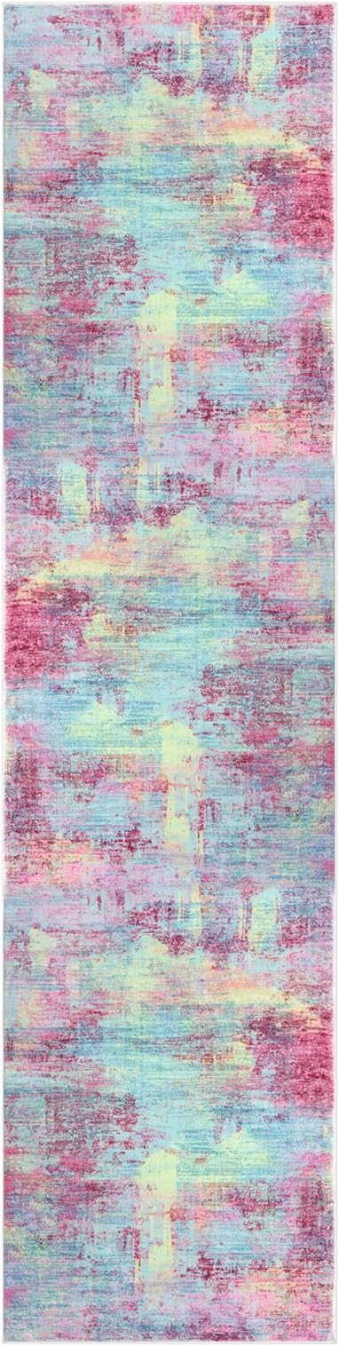 IOHOUZE Abstract Runner Rug 3x10 Ft Washable Runners