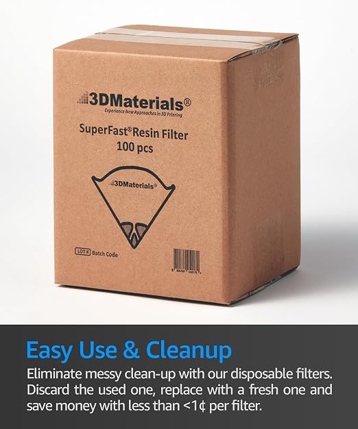 SuperFilter 100 pcs, Disposable Filter, 3D Printer Resin and Paint Strainer