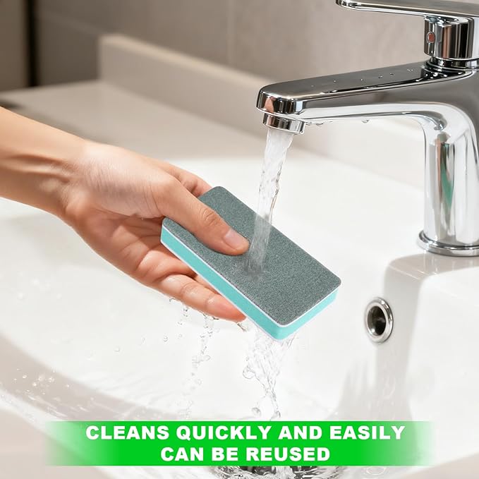 4pcs Double-Sided Fish Tank Cleaning Brushes, EVA Aquarium Sponge Brush Scrubber Cleaner Fish Tank Cleaning Tool for Aquarium Glass & Home Kitchen (Green)