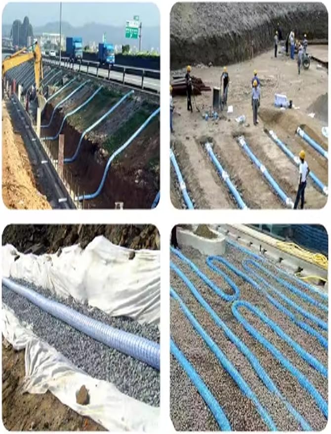 French Drain Pipe 3in Dia, 35m Perforated Fabric Drainage Solution