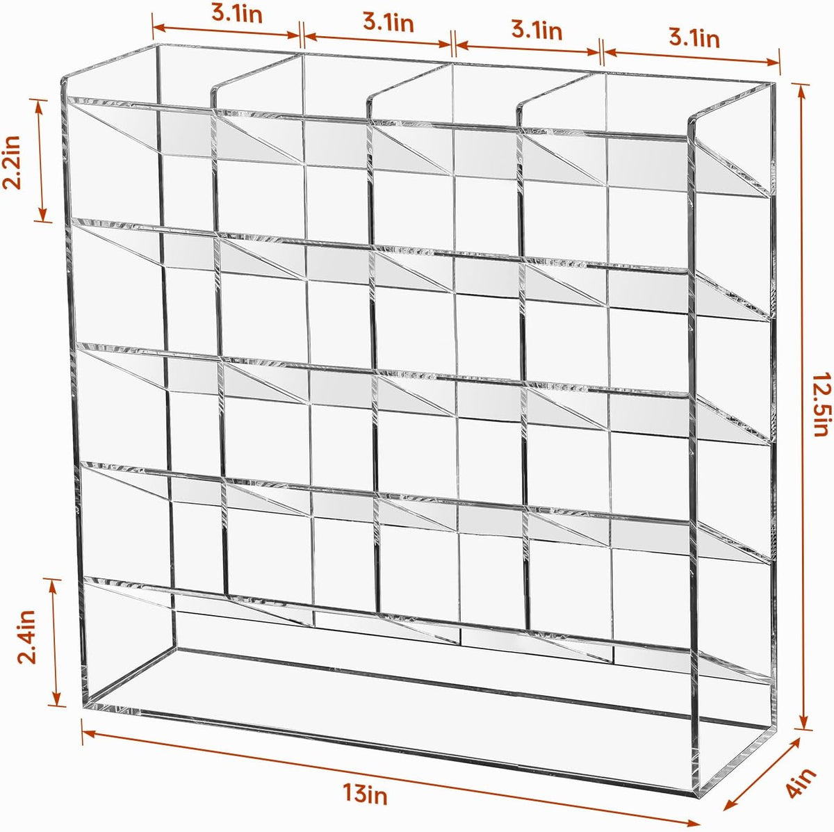 BEYGORM Acrylic Vertical Marker Organizer for 250 Markers, Desk Orgaizer