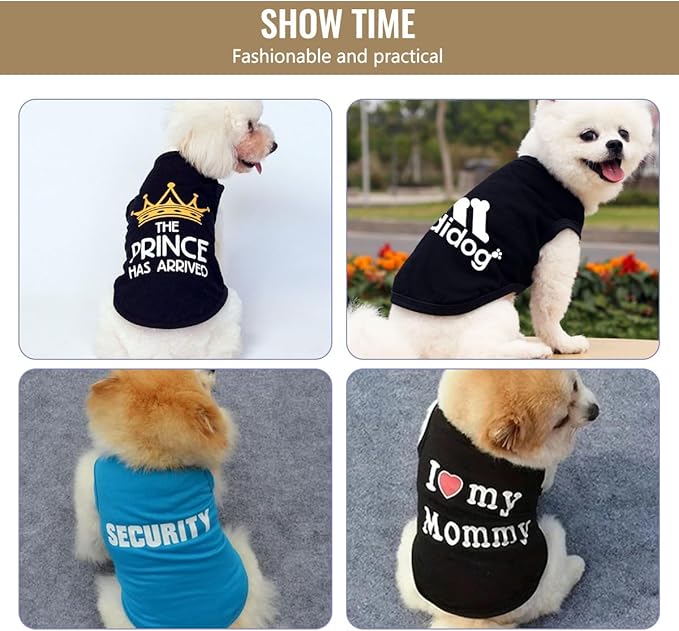 Customized Dog Shirt Custom Pet Clothes T Shirts for Small to Large Dogs Design Image Logo Text Outfits for Puppy Cat Personalized Breathable Sleeveless Pullover Black, M