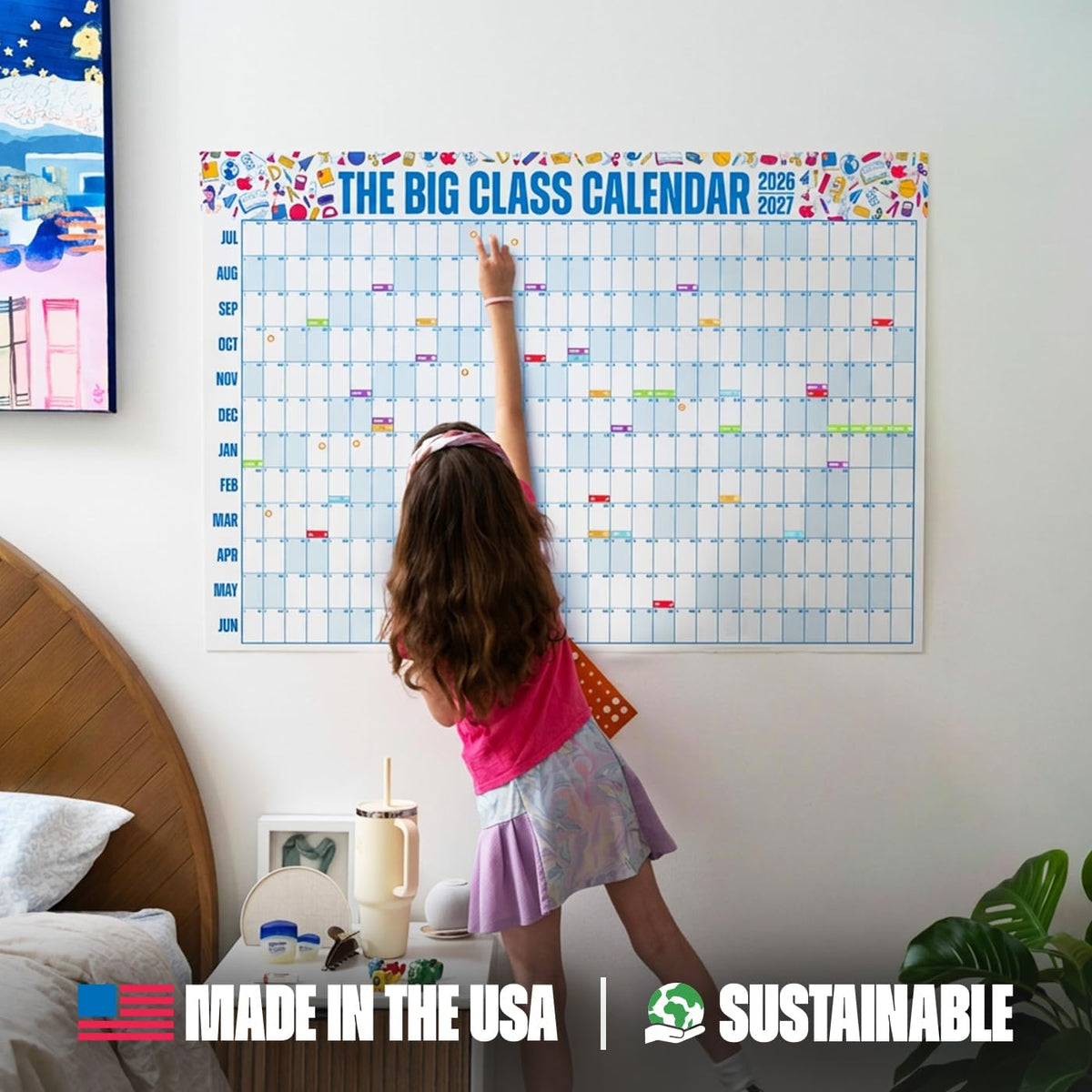 Big A## Calendar - Big Class Dry Erase Wall Calendar July 2026 - June 2027