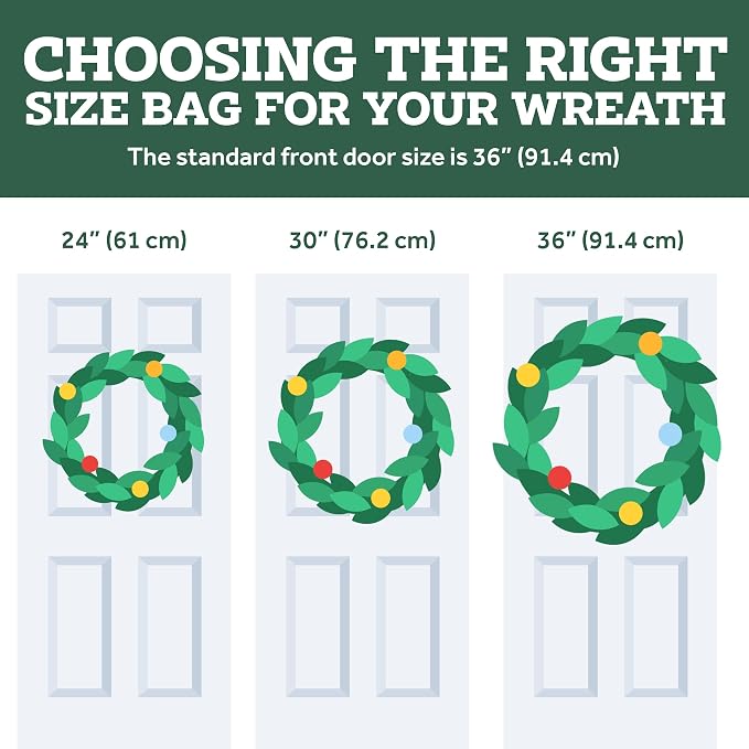 ZOBER Christmas Wreath Storage Container 24 Inch