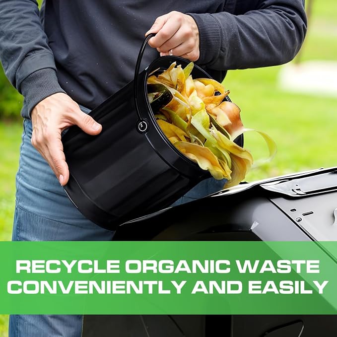 Plexon Black Metal Compost Bin