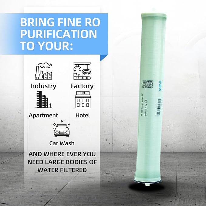 XLP4040 Industrial RO Membrane, 4 x 40 inch 2600GPD Extra Low Pressure 100PSI