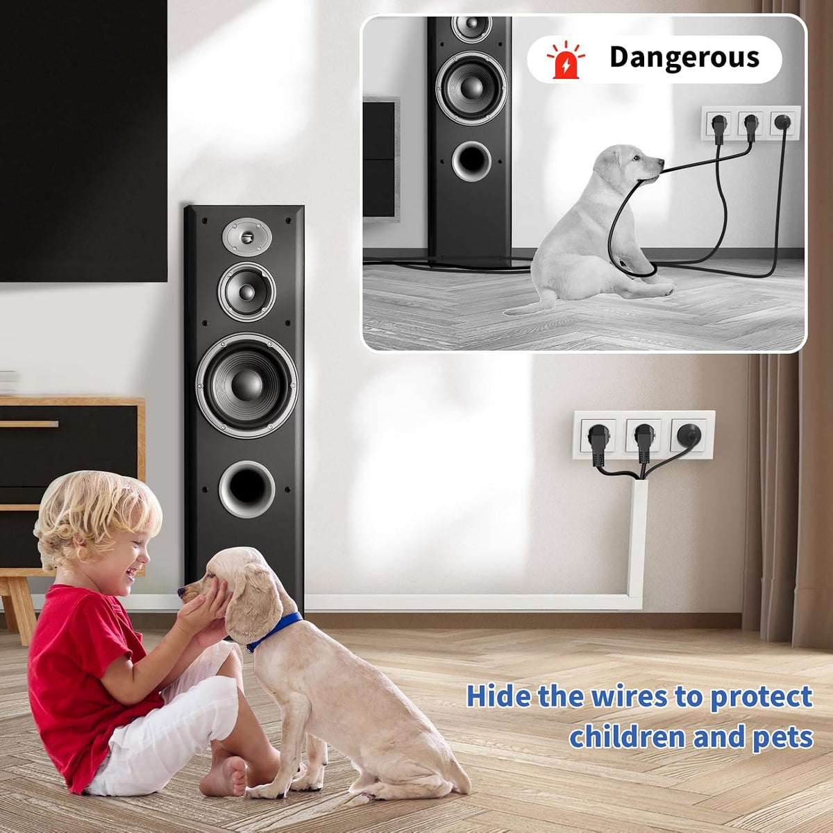 Extra-Long Paintable Cord Cover Hider for Wall TV - 6X 39.4in TTL 236in