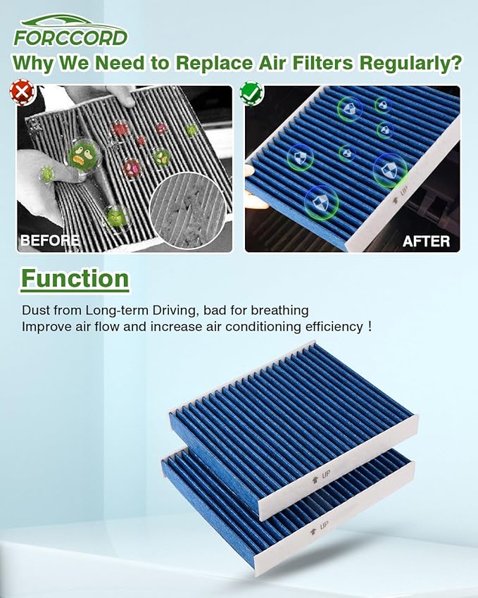 Cabin & Engine Air Filter Fit for Nissan Rogue 2.5L, Rogue 2.0L Hybrid