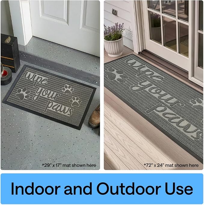 GORILLA GRIP 100% Waterproof All-Season WeatherMAX Doormat, US Designed Natural