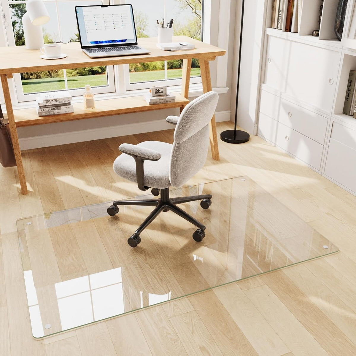 30"x48" Tempered Glass Chair Mat for Carpet