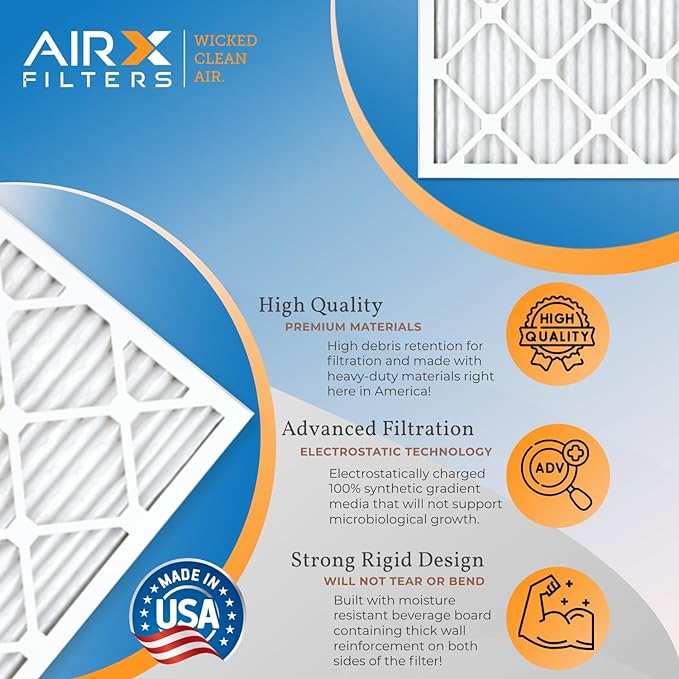 AIRX FILTERS WICKED CLEAN AIR 16x20x2 Air Filter MERV 13 Electrostatic Pleated