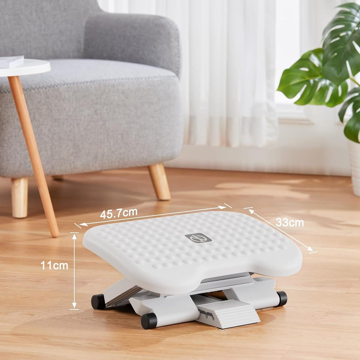 HUANUO Adjustable Foot Rest for Under Desk with 3 Height Position, White