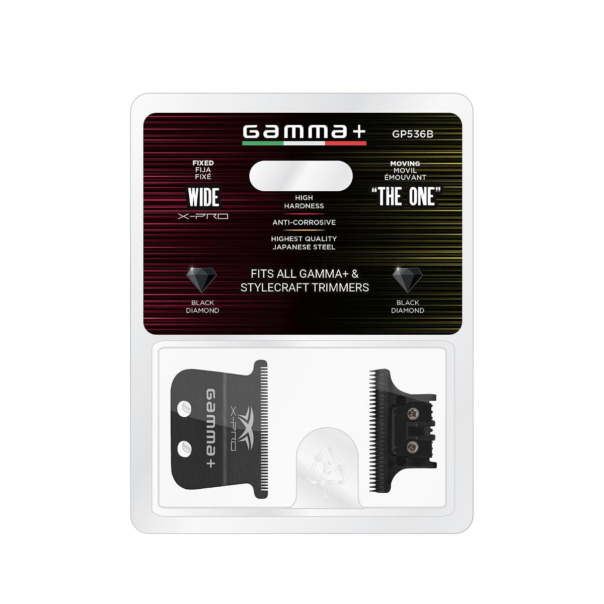 GAMMA+ Hair Trimmer Fixed Moving Blade Replacement Professional Grade