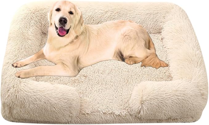 Dog Beds Large Sized dog Orthopedic, Sofa Dog Bed with Waterproof Lining and Nonskid Bottom, Rectangle Washable Dog Bed for Medium Small Dogs and Cats Comfortable ( Color : Brown3 , Size : 43 x 27" )