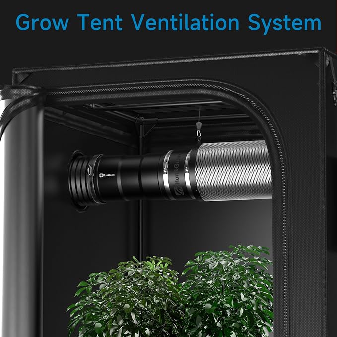 Hon&Guan 4" Air Filtration Kit: 4 Inch Inline Duct Fan
