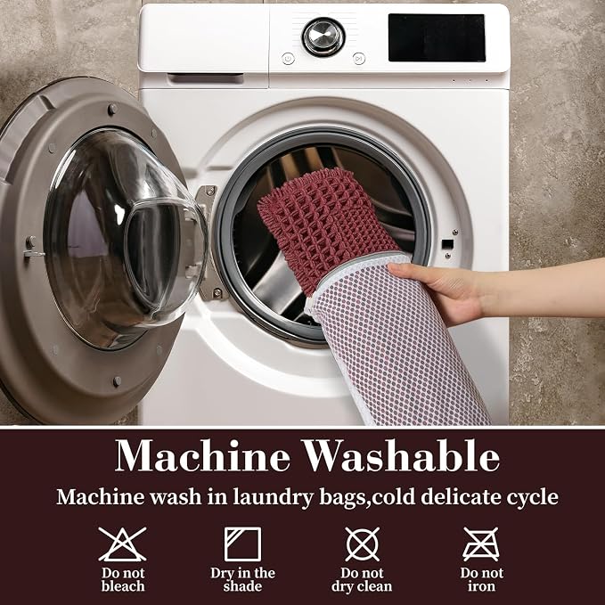 RESARE Waffle Bath Mat for Bathroom, Super Absorbent Bathroom Rugs Non Slip