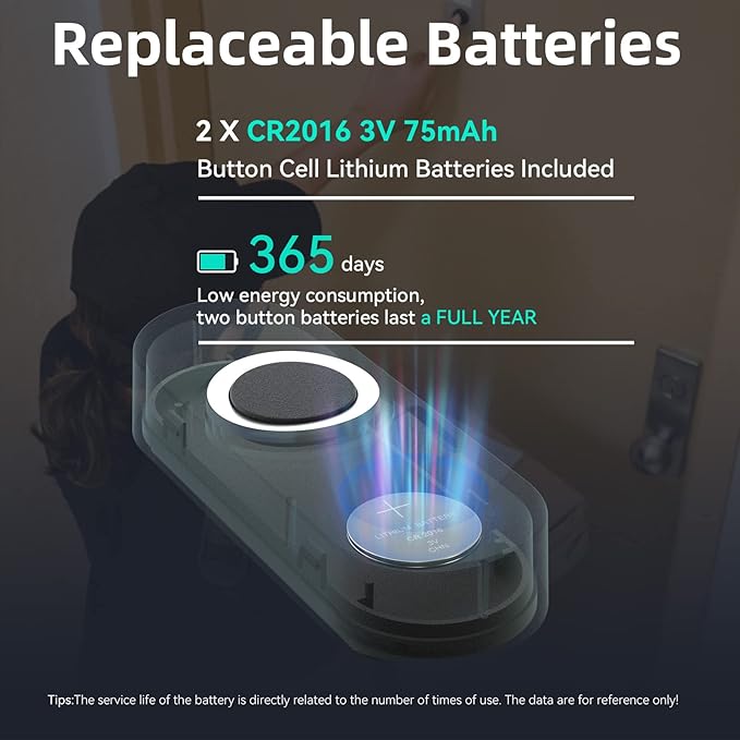 AIDA Lighted Wireless Doorbell for Home, Waterproof Battery Doorbell 1