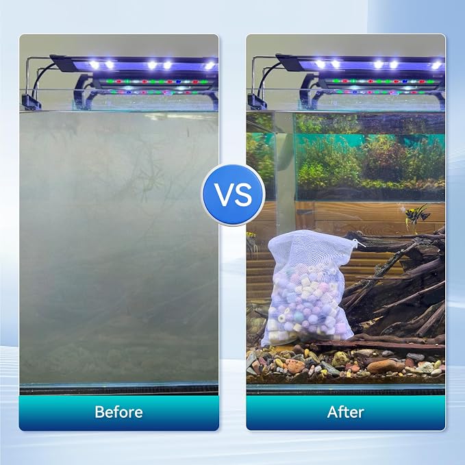 12-in-1 Aquarium Filter Media for Freshwater & Marine Tanks, Bio Filter Mix
