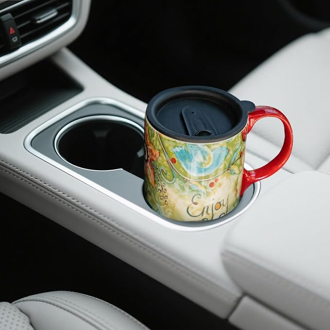 Topadorn 17oz Ceramic Travel Mug