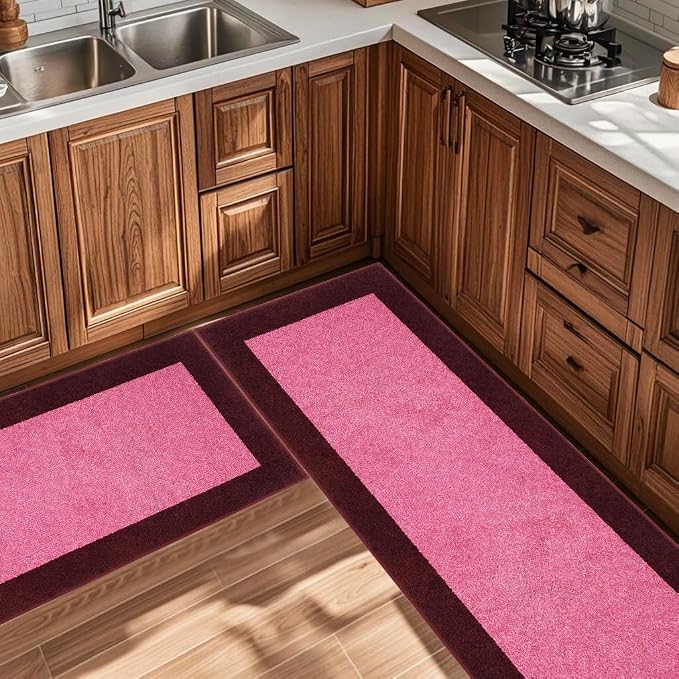 Machine Washable Kitchen Rug 24" x 70", Non Slip Kitchen Mat