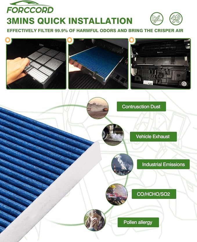 2-PACK HEPA Cabin Air Filter Fits