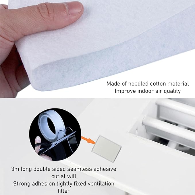 Air Vent Filter Kit Electrostatic Dust Control Vent Filter Large Size Easy
