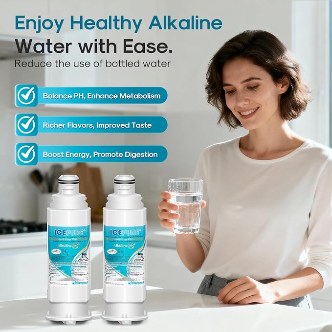 ICEPURE Alkaline DA97-17376B Refrigerator Water Filter Replacement